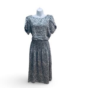 Stuart Alan Silver Satin Dress